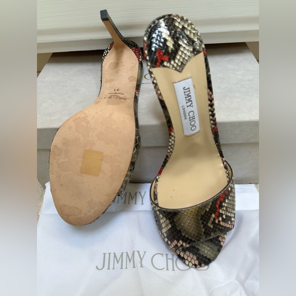 Jimmy Choo Python Mules - Picture 3 of 9